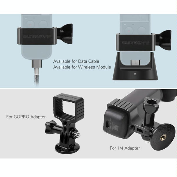 Sunnylife OP-Q9196 Metal Adapter + Bag Clip for DJI OSMO Pocket 2