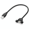 USB 2.0 AM to AF Mount Pannel Cable, Length: 30cm