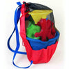 Children Beach Toys Storage Bag Play Sand Tools Storage Net Bag Backpack(Black Net Red Bottom)