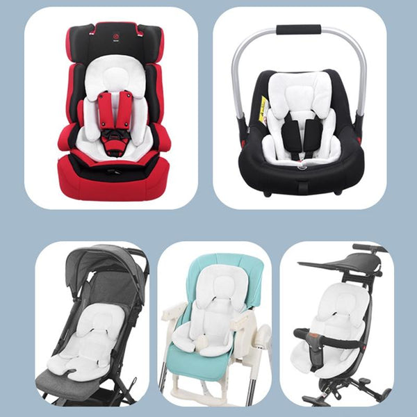 Baby Stroller Seat Cushion Safety Seat Protector Cushion, Color: Gray White