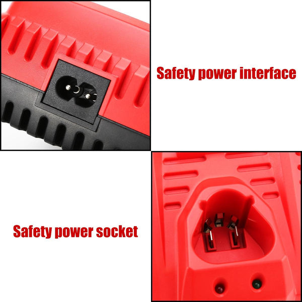 N12 For Milwaukee 10.8/12V Electric Tool Lithium Battery Fast Charger, Plug: UK