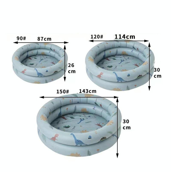 Baby Swimming Round Pool Summer Kids Water Toys Inflatable Bath Tub, Size: NO.120(Yellow Striped)