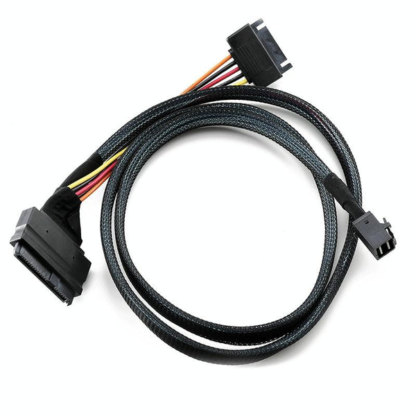 Mini SAS 36P HD8643 To MINI SAS 8639+ 15P Power Hard Drive Data Cable 0.5m