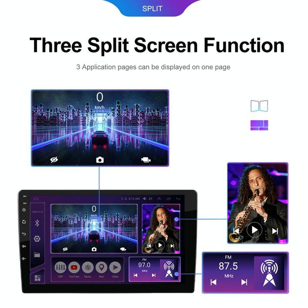 Universal 9 Inch 8 Core CarPlay Android Navigation Car Center Control All-In-One Monitor, Memory: 4+64G(Standard+AHD Camera)