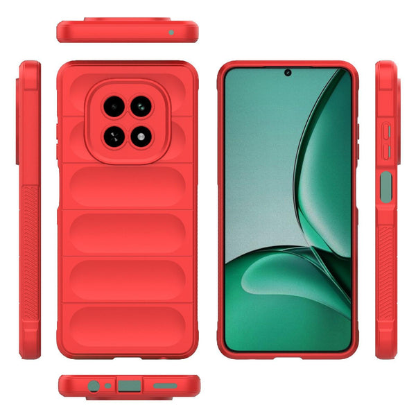 For Realme V60 5G Magic Shield TPU + Flannel Phone Case(Red)