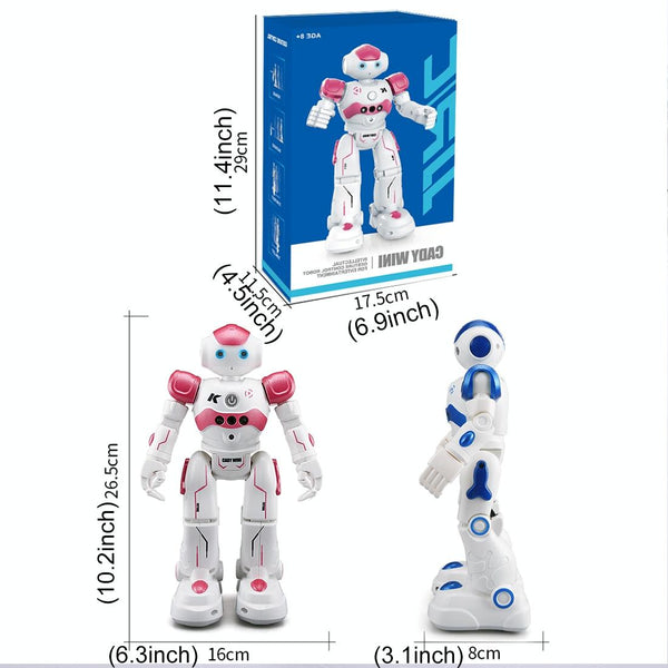 JJR/C R2 CADY WIDA RC Robot Gesture Sensor Dancing Intelligent Program Toy Gift for Children Kids Entertainment with Remote Control(Pink)