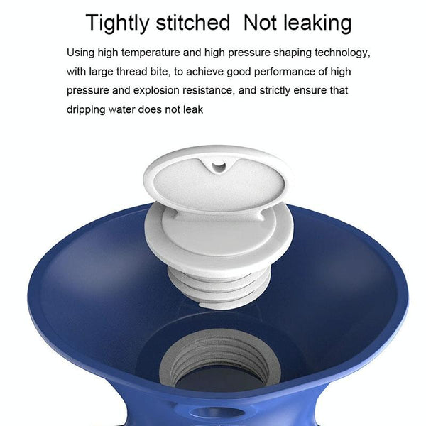 Large Explosion-proof Water-injected PVC Warm Water Bag, Spec: 1000ml (Navy Blue)