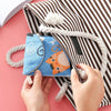 8pcs Cotton and Linen Sanitary Napkin Storage Bag Handy Clutch Bag(Turtle)