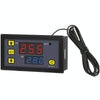 High-precision Microcomputer Intelligent Digital Display Switch Thermostat, Style:12V Power Supply(Red and Blue Display)