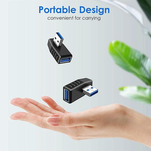 USB 3.0 AM to USB 3.0 AF Cable Adapter(Black)