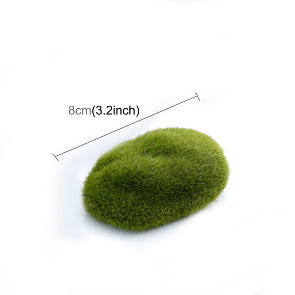 5pcs Simulation of False Moss Simulation of Bryophyte Stone Moss Flocking False Lawn Micro Landscape Decoration Accessories,Diameter: 8cm