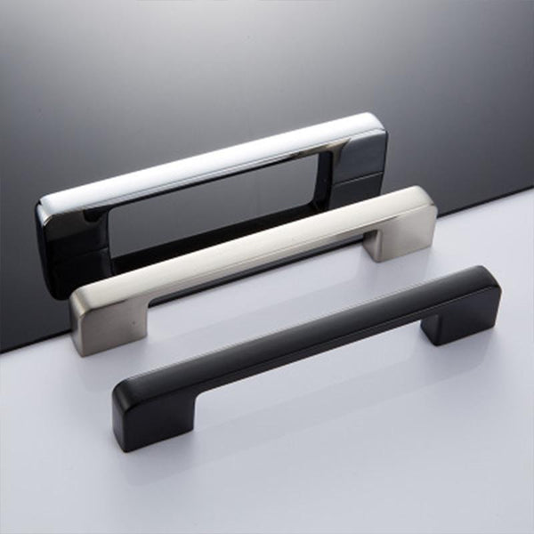 6613-128 Simple Cabinet Door Handle Drawer Wardrobe Zinc Alloy Handle (Black Red)