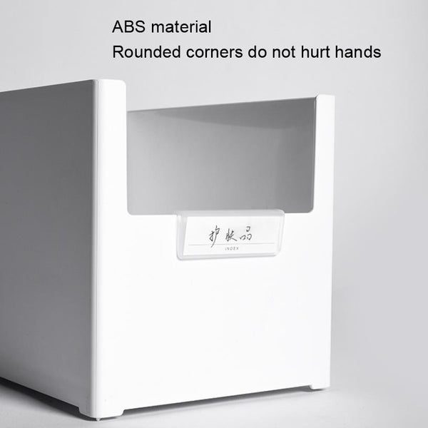 Cabinet Drawer Storage Organizer Box With Classification Label Clip, Style: Narrow Large