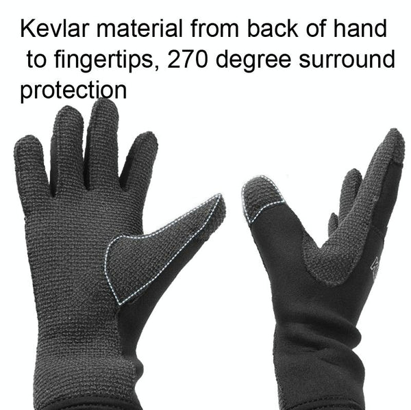 DIVESTAR 5mm Non-slip Wear-resistant Gloves Stab-resistant Diving Gloves, Size: M