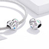S925 Sterling Silver Sweet Candy Heart Beads DIY Bracelet Necklace Accessories