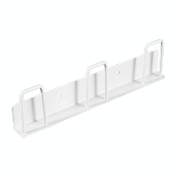 Household Glass Cup Holder Inverted Cup Hanger Bar Free Hole Wall Mounted Drainage Mug Shelf, Color: 3 Position (White)