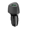 BOROFONE BZ31 Solid Single-port QC3.0 USB Car Charger(Black)