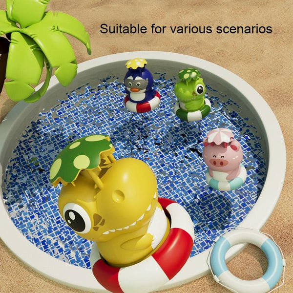 Outdoor Beach Dinosaur Sprinkler Drama Water Toys, Style: Yellow + 2 Plug + 3m Tube