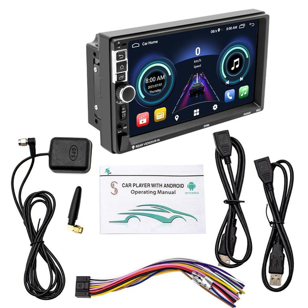 S-8802C 7 inch IPS Screen Car Android Player GPS Navigation Bluetooth Touch FM Radio CarPlay, Support Mirror Link & FM & WIFI & Steering Wheel Control