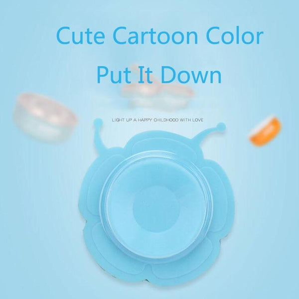 Double-sided Super Suction Cartoon Anti-collision Children Bowl  Sucker(Pink Snail)