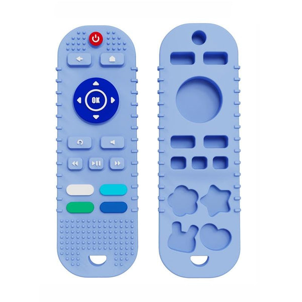 Infant Baby Silicone Remote Control  Shape Toy Teether Cute Chew Toy, Color: Blue