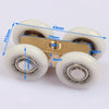Small Brass Bearing Suspension Wheel Shower Room Four Wheel Track Pulley, Model: Pulley+Screw