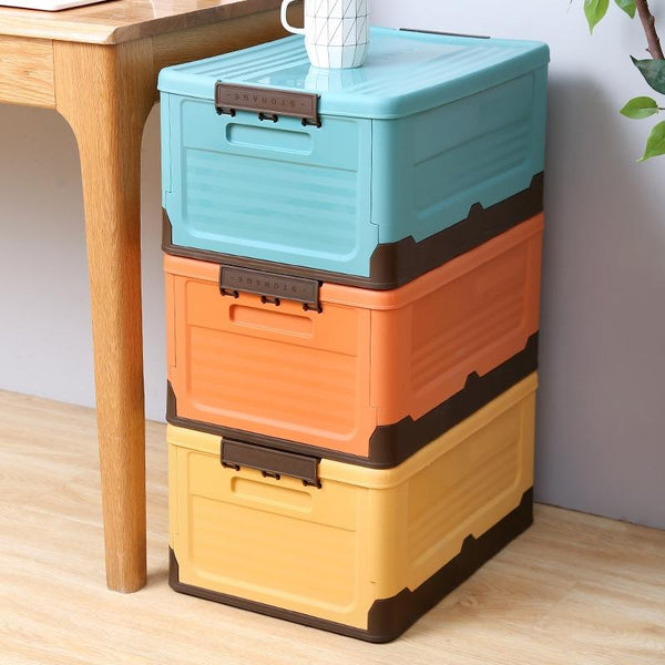Foldable Book Box Plastic Storage Box, Color: S Banana Yellow