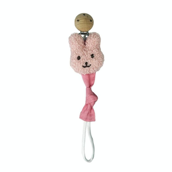 Animal Head Pacifier Chain Newborn Pacifier Clip, Style: Rabbit