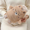 1L Hot Water Bag Dual Hands Plush Cute Hand Warmer, Style: Little Brown Bear