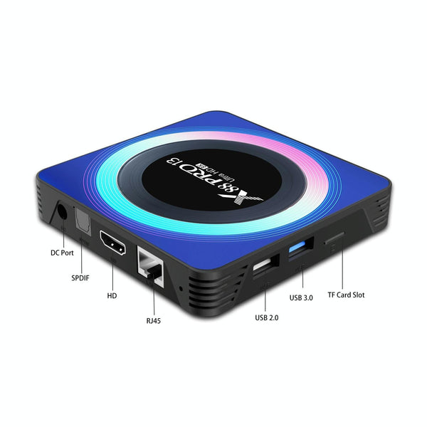 Acrylic X88 Pro 13 8K Ultra HD Android 13.0 Smart TV Box with Remote Control, RK3528 Quad-Core, 2GB+16GB(UK Plug)