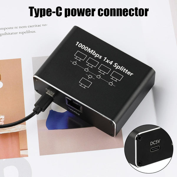 1 To 3 Gigabit Network Splitter Network Sharer RJ45 Network Cable Splitter