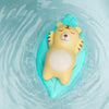 3 PCS Bathroom Playing Toys Baby Bathing Water Dolls On The Chain Swimming Bears And Lizards For Children(Beige Bear)