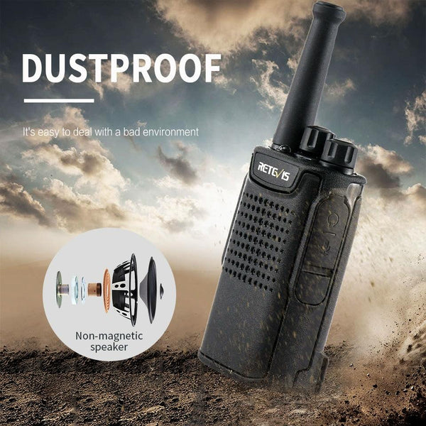 RETEVIS RT67 0.5W PMR446 16CHS Two Way Radio Mini Handheld Walkie Talkie, EU Plug(Black)