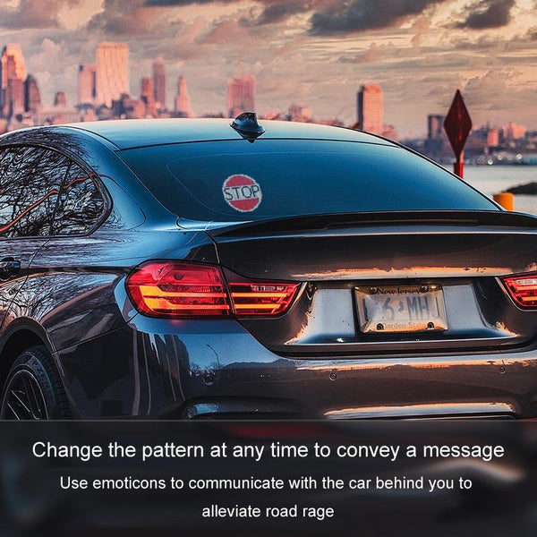 HI.GROOM Car LED Customized Pixel Emoji Lights Bluetooth Remote Control Interactive AI Screen, Style: With Remote Control