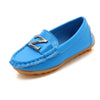 DKF-282 Lightweight Non-slip Dance Bean Shoes Children Leather Shoes, Size: 27(Blue)
