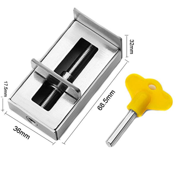 No Punching Limiters Child Safety Window Limit Lock With Key(Double Windows Stainless Steel Model)