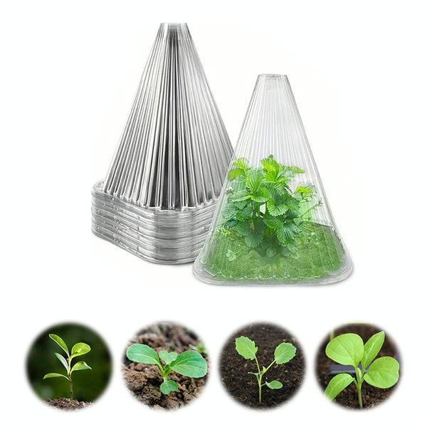 2pcs Field Plant Nursery Protection Cover Seedling Windproof Insulation Shields, Style: Tapered