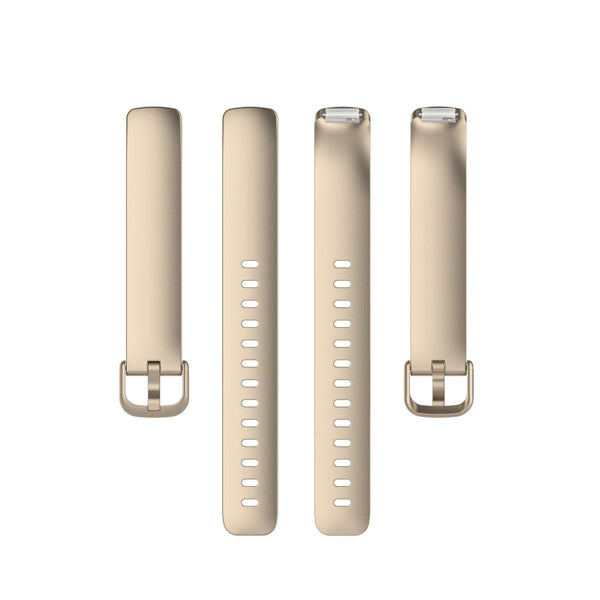 For Fitbit Inspire 2 TPE Watch Band, Size:L(Champagne Gold)