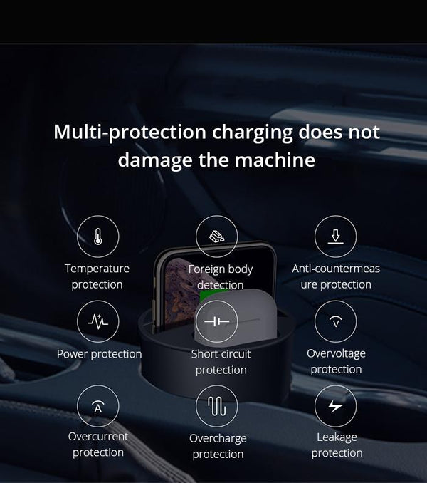 X9A Car QI Standard Charging Cup Wireless Fast Charger