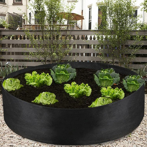 130x30cm 400L Felt Planting Barrel Indoor Outer Round Plant Bag Non-Woven Seedling Bag(Grass Green)