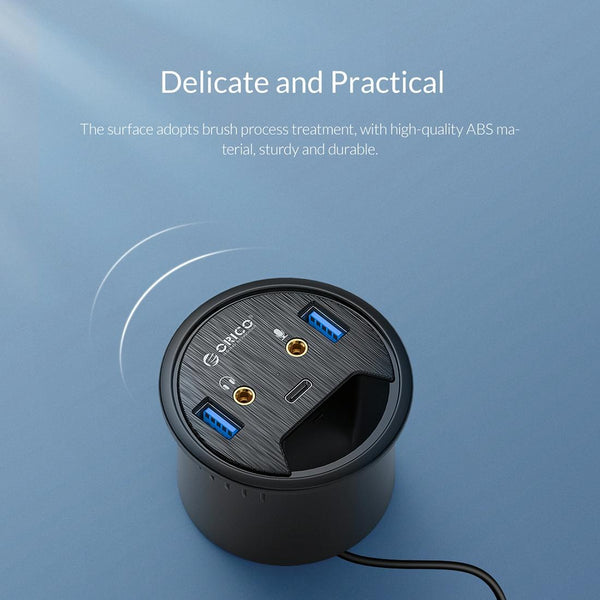 ORICO DESK-2U1C Desktop Power Grommet Multi-Function HUB
