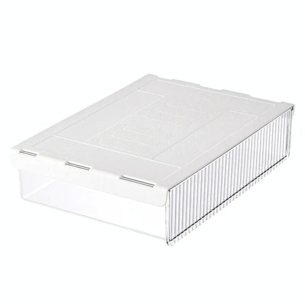 Under Desk Invisible Drawer Storage Box Office Student Desk Bottom Stationery Sundry Organizer, Size: Large(White)