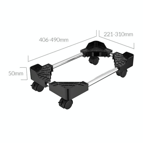 ORICO CPB4-BK-BP Computer Host Bracket with Wheels (Black)