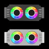 Desktop ARGB Memory Cooler PWM Temperature Control Dual Fan, For DDR / DDR2 / DDR3 / DDR4 / DDR5(Black)