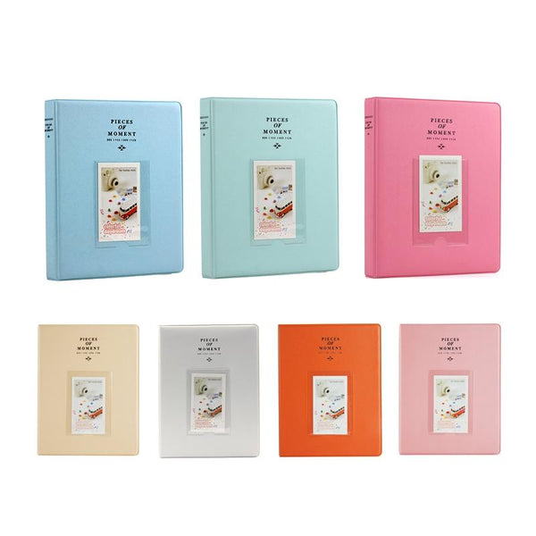 128 Pockets Photo Book Album Name Card Holder for Fujifilm Instax Mini 8 /7s /70 /25 /50s /90(Peach Color)