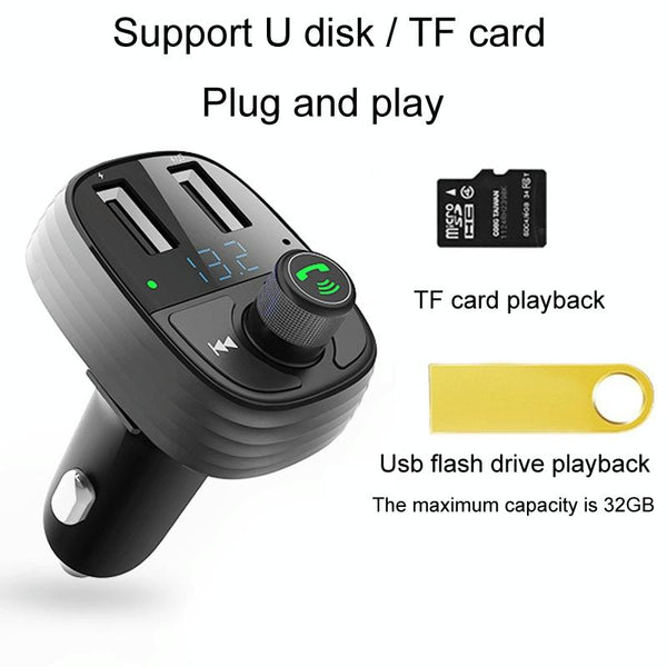 S-10 Car Bluetooth Fast Charger Receiver Auto One To Two Charger Cigarette Lighter