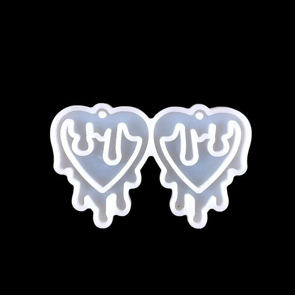 Halloween DIY Earrings Mould Pendant Decoration Silicone Mould, Style: 5777(White)