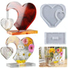 DIY Glue Double Heart-Shaped Hanging Photo Frame Display Stand Silicone Mold, Spec: Base