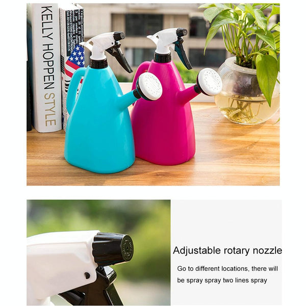 Dual-use Gardening Large Watering Can Hand Pressure Sprinkler Watering Pot Spray Bottle, Capacity: 0.6L, Random Color Delivery