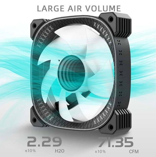 COOLMOON CM-YM-360T Computer ARGB Temperature Display Lens Multi-Platform Integrated CPU Cooler(Black)